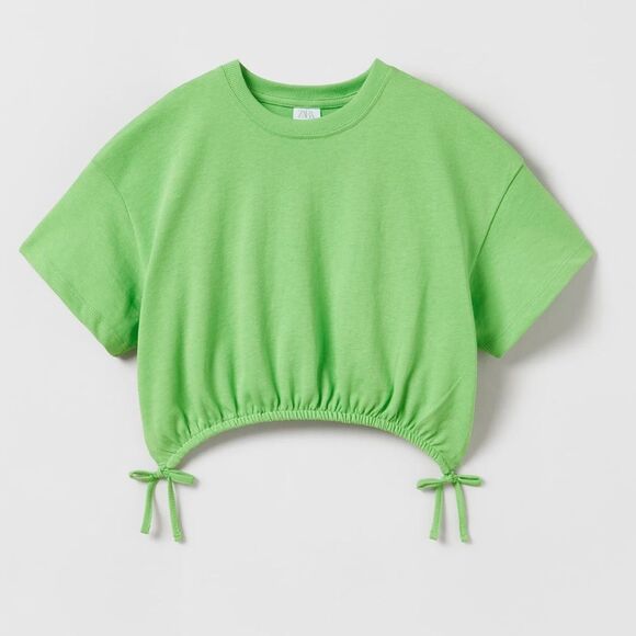 Green T-shirt with bows - Picture 1 of 5